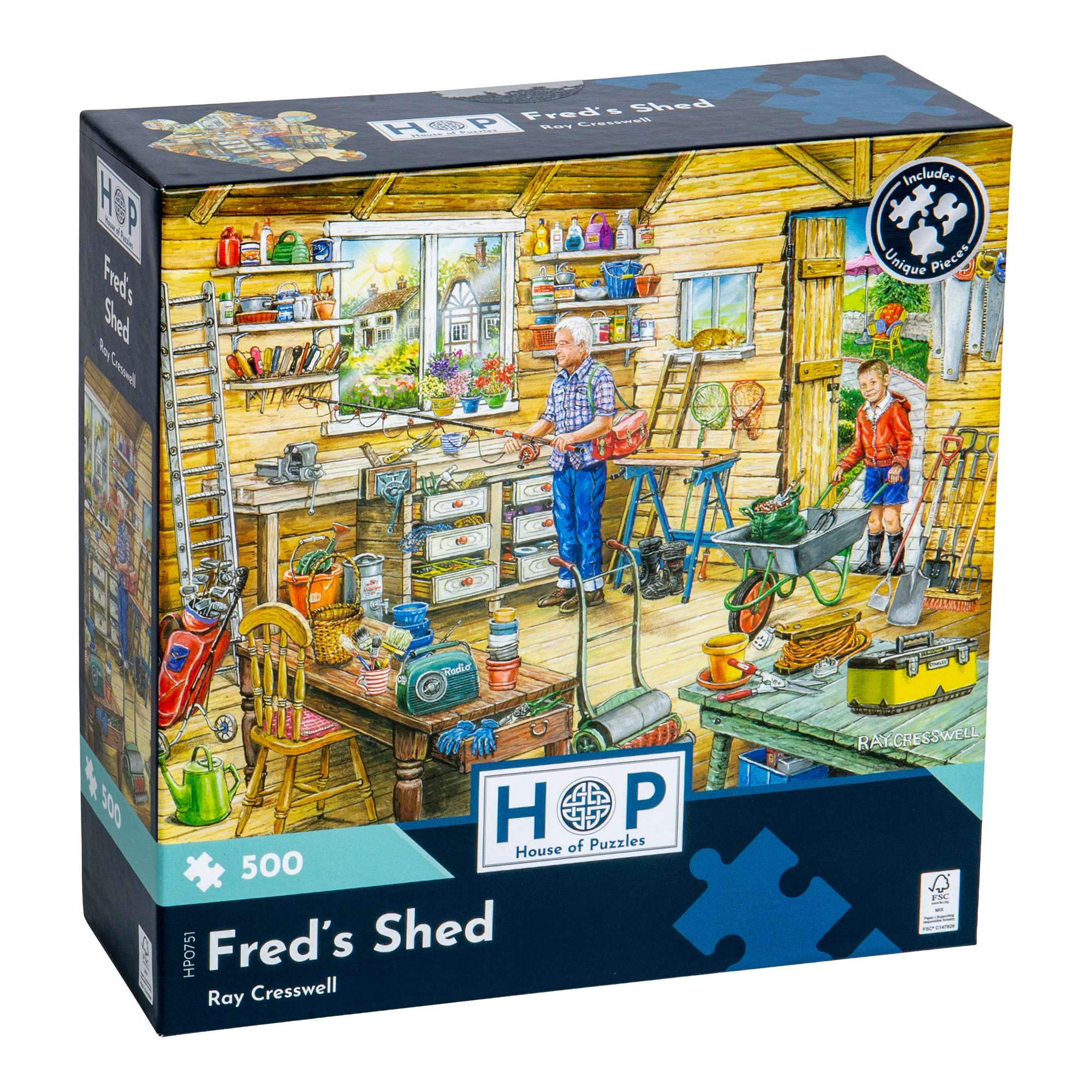 house-of-puzzles-puzzle-500-pi-ces-fred-s-shed-jardin image 1