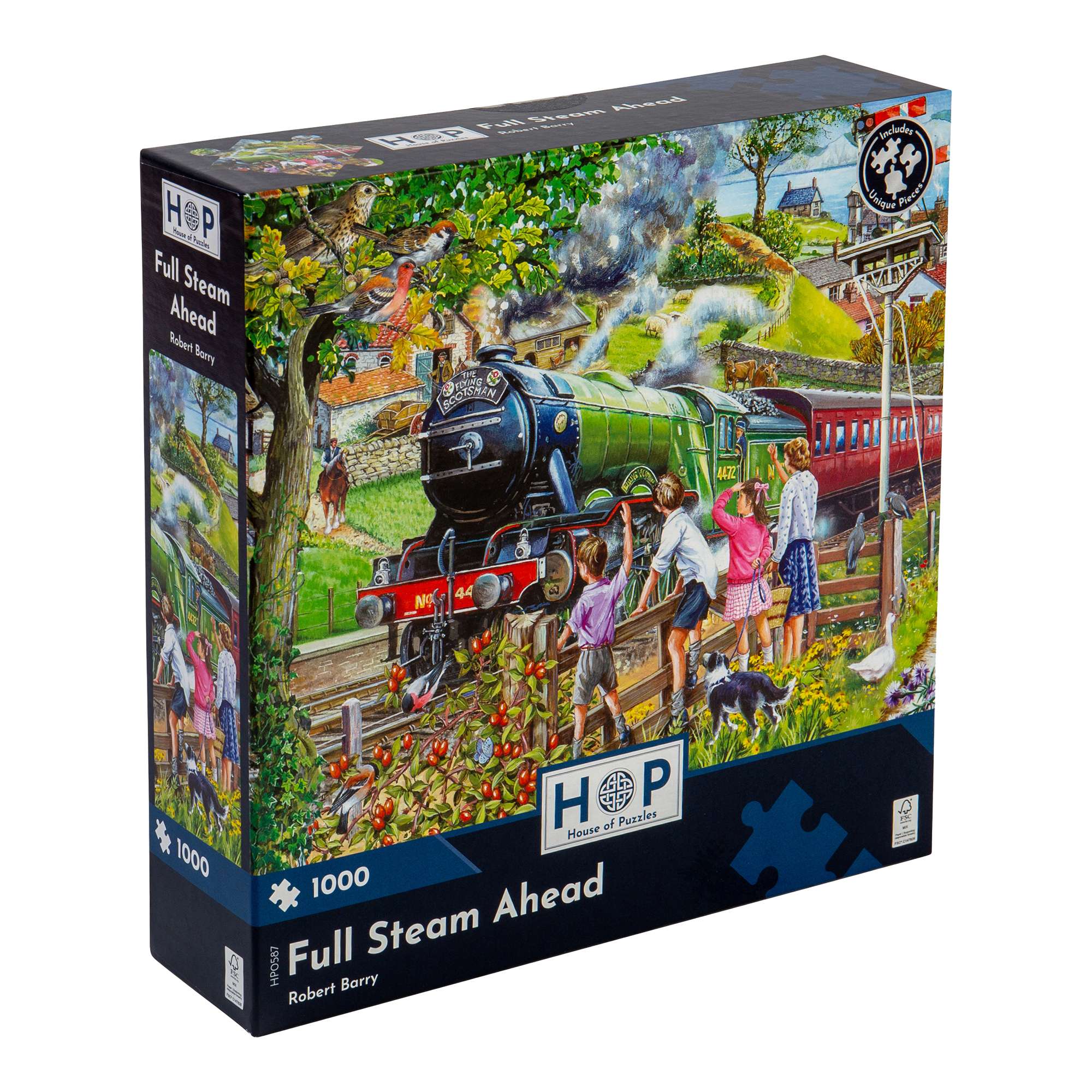 house-of-puzzles-full-steam-ahead-puzzle-1000-pi-ces-train image 1