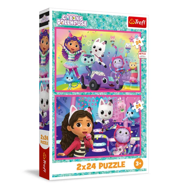 trefl-red-gabby-s-dollhouse-2x24-puzzle-enfant-gabby-d-s-3-ans image 1