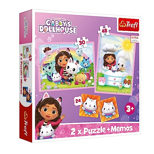 trefl-gabby-maison-magique-puzzle-enfant-2-en-1-memory image 7
