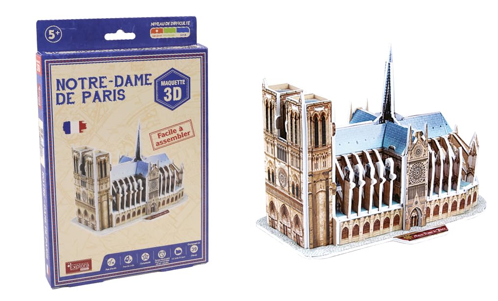 explora-maquettes-3d-notre-dame-de-paris-puzzle-3d-39-pi-ces image 4