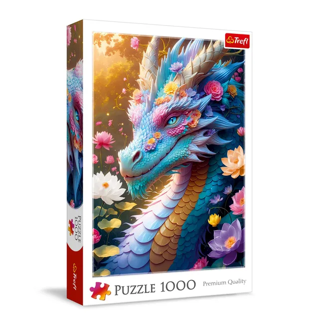 trefl-red-dragon-color-puzzle-1000-pi-ces-floral image 1