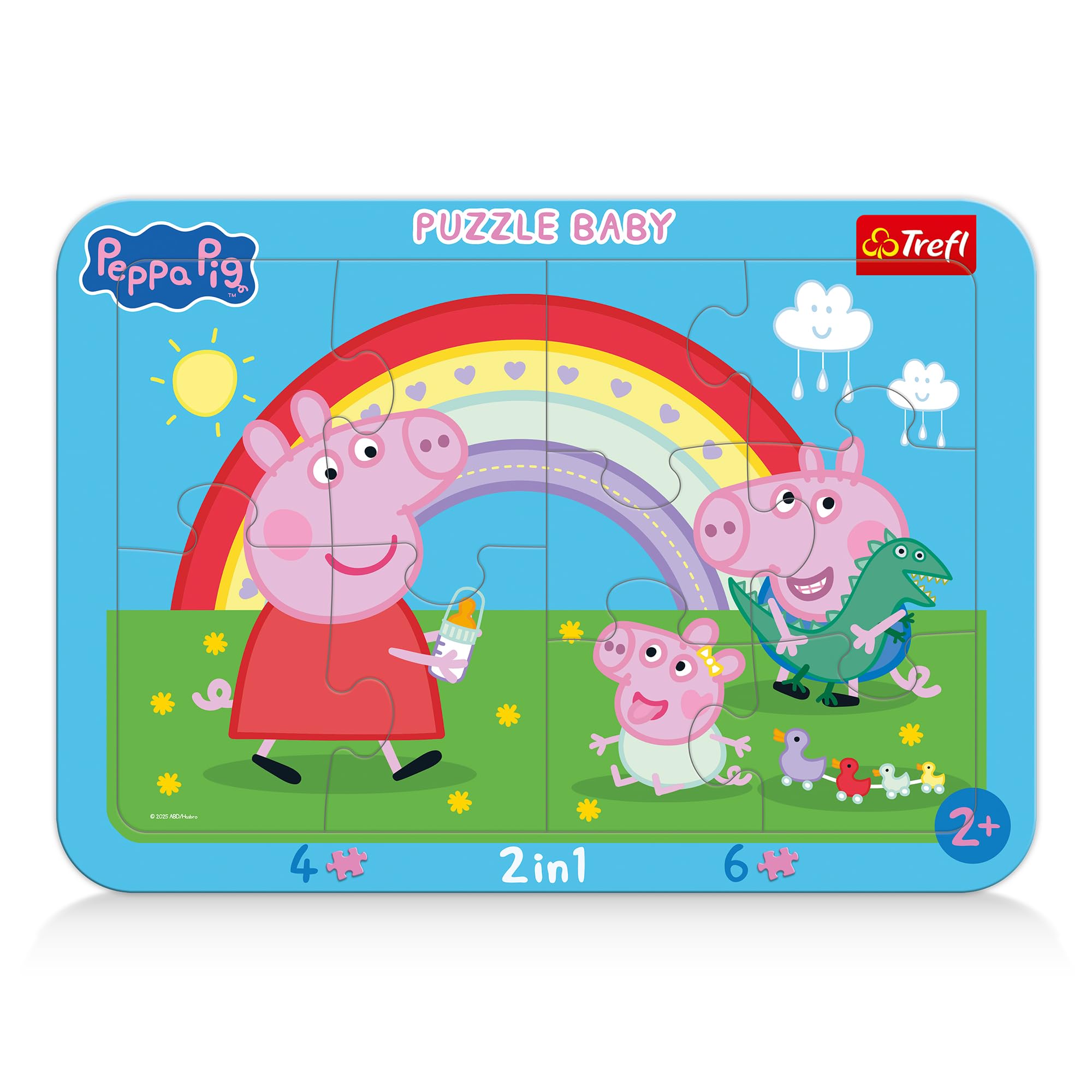 trefl-red-peppa-pig-puzzle-cadre-2-en-1-b-b-2-ans image 1