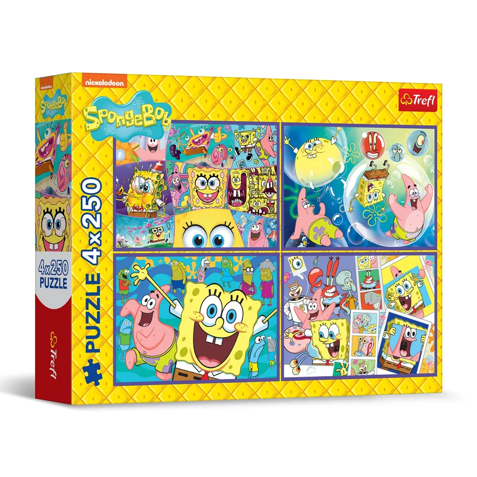 trefl-red-spongebob-puzzle-4x250-pi-ces-ado-bob-l-ponge image 1