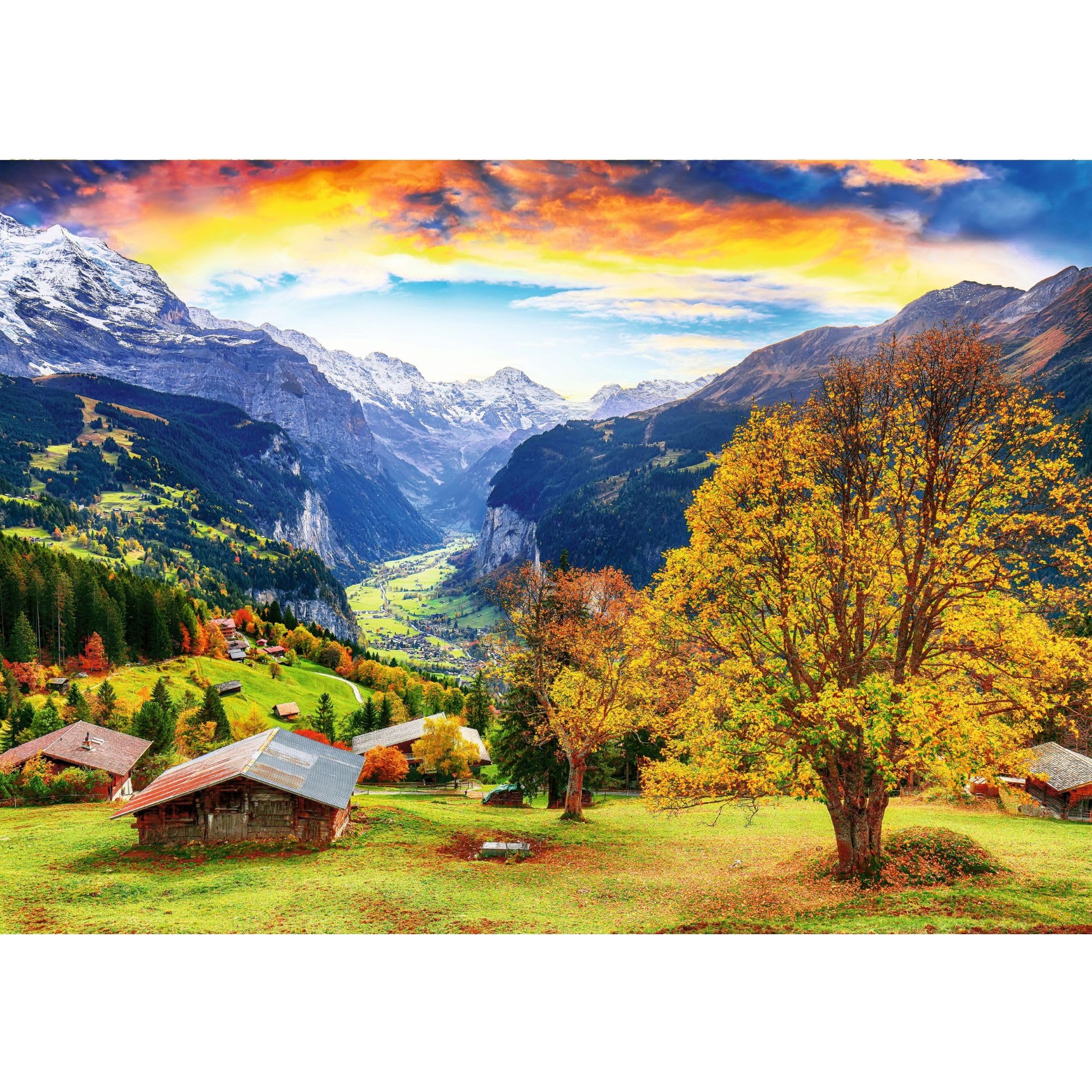 trefl-red-village-alpes-puzzle-1000-pi-ces-paysage-montagne image 2