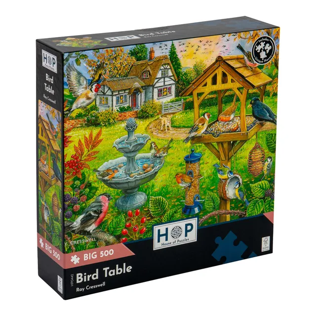 house-of-puzzles-bird-table-puzzle-500-pi-ces-jardin-oiseaux image 1