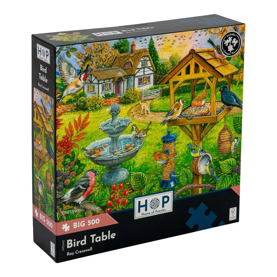 house-of-puzzles-bird-table-puzzle-500-pi-ces-jardin-oiseaux image 1