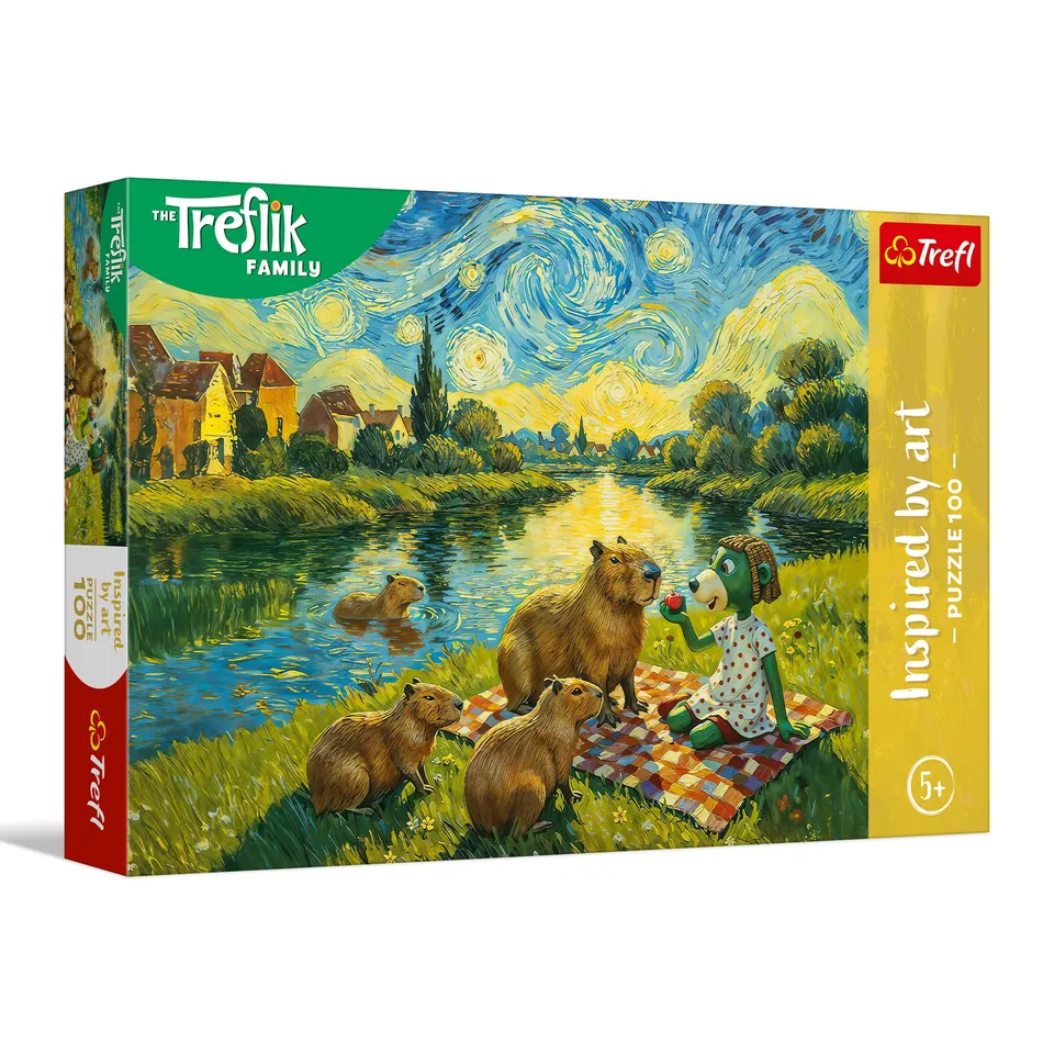 trefl-the-treflik-family-nourrir-les-capybaras-puzzle-100-pi-ces-5-ans image 1