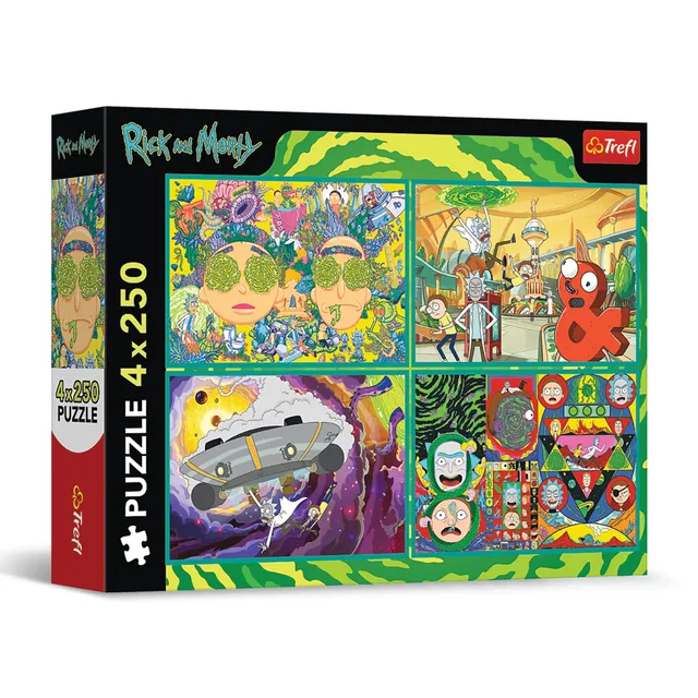 trefl-red-rick-and-morty-puzzle-4x250-pi-ces-ado image 1