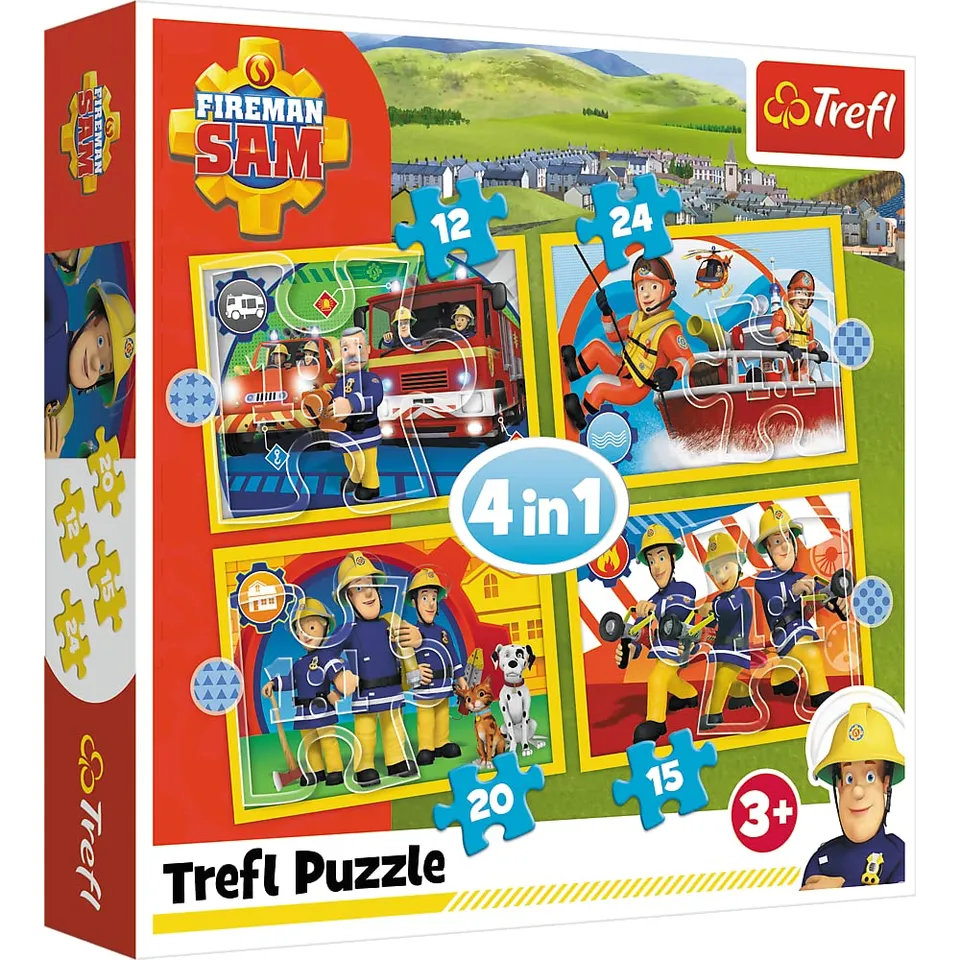 trefl-red-sam-le-pompier-puzzle-4-en-1-d-s-3-ans image 1
