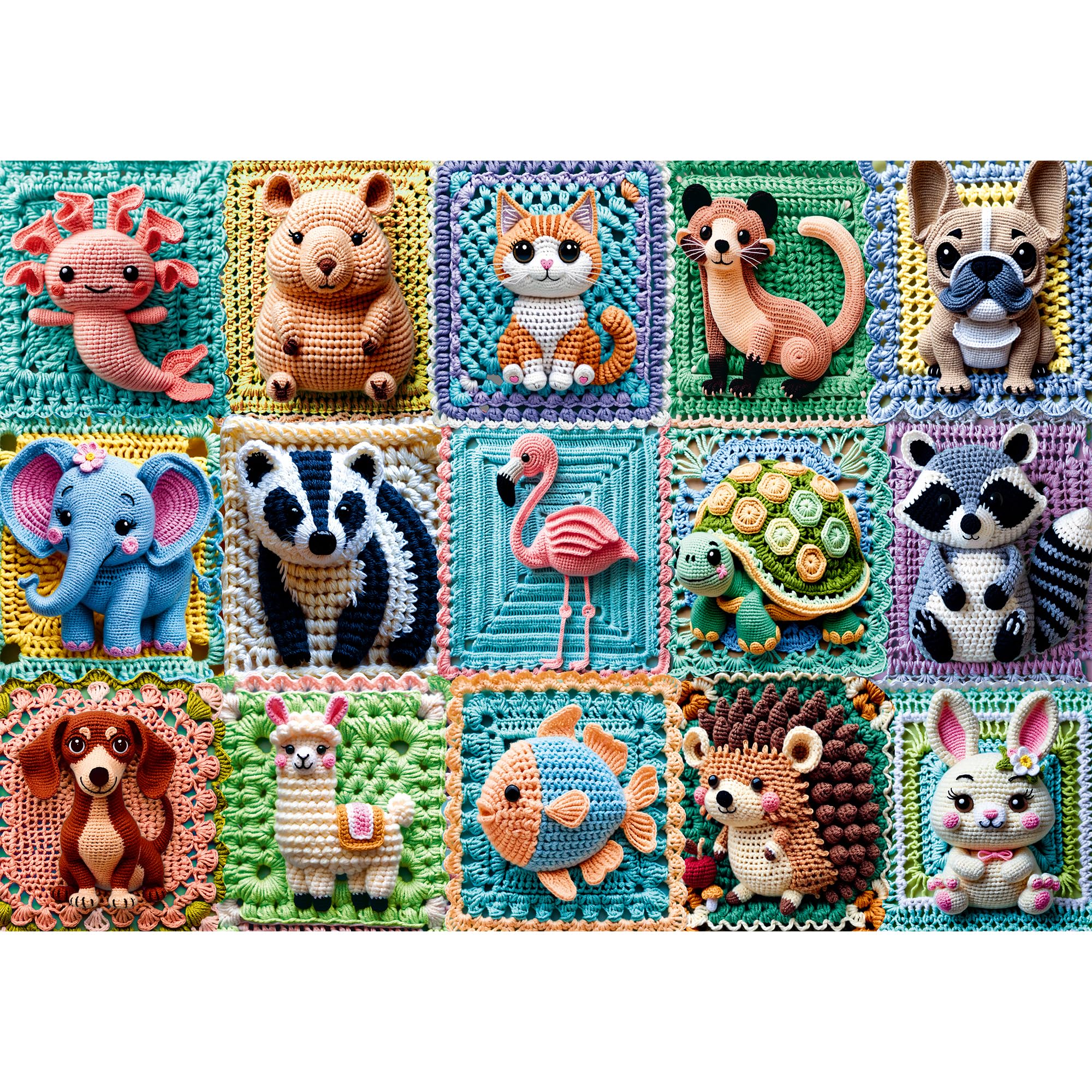 trefl-premium-plus-tea-time-puzzle-1000-pi-ces-animaux-crochet image 2
