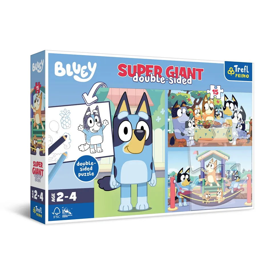 trefl-baby-bluey-aventure-puzzle-15-pi-ces-d-s-2-ans-3-en-1 image 1