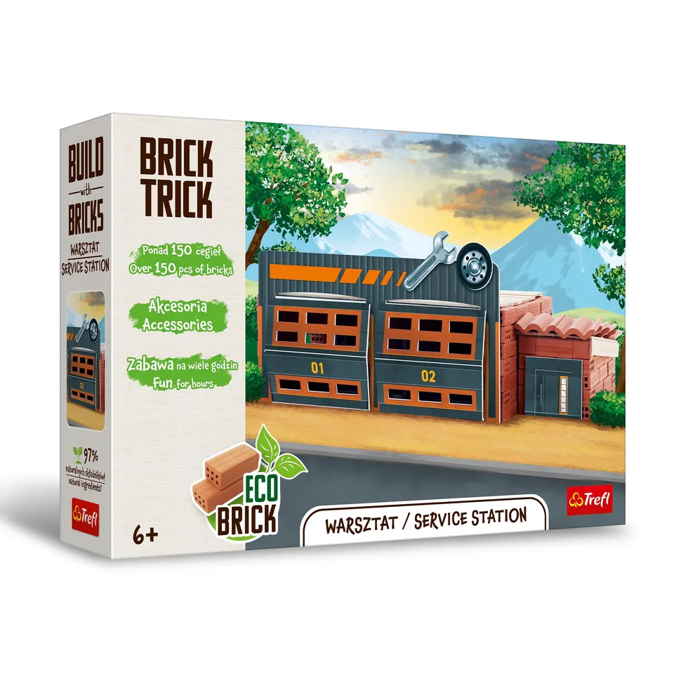 trefl-brick-trick-atelier-automobile-jeu-de-construction-150-briques image 1