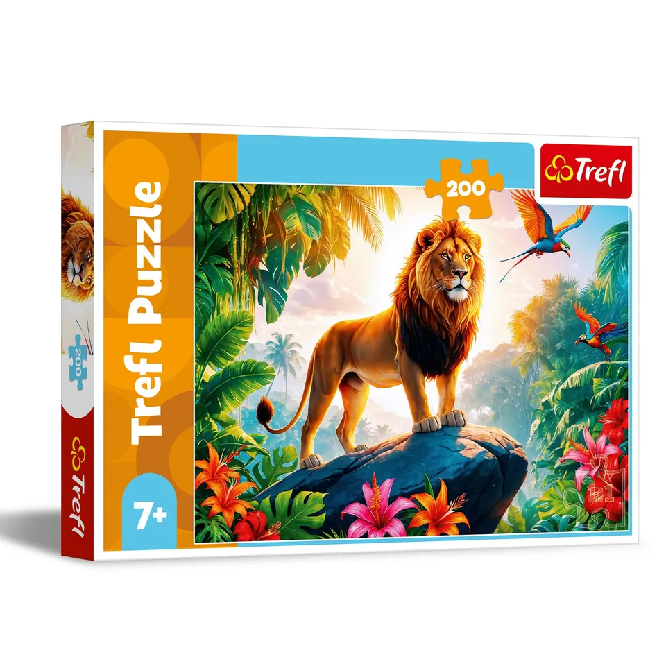 trefl-red-roi-de-la-jungle-puzzle-200-pi-ces-lion image 1