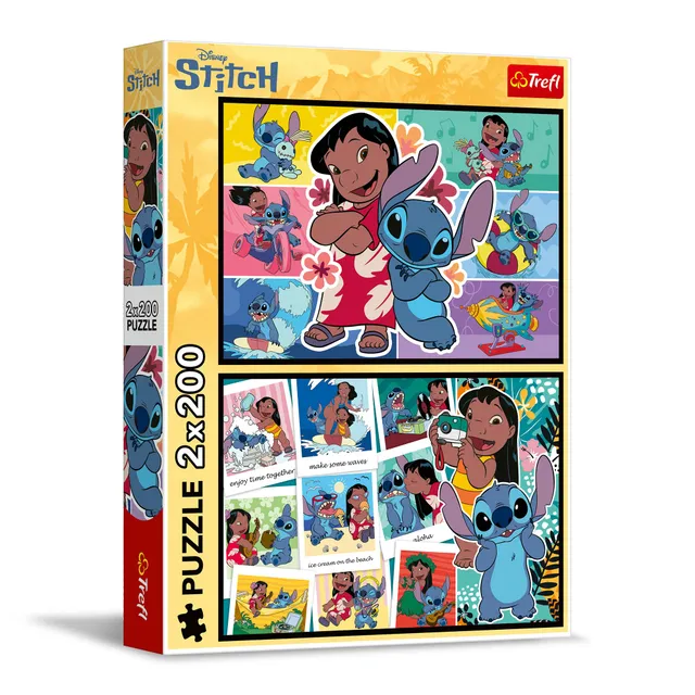 trefl-red-lilo-stitch-puzzle-ado-2x200-pi-ces-collage image 1