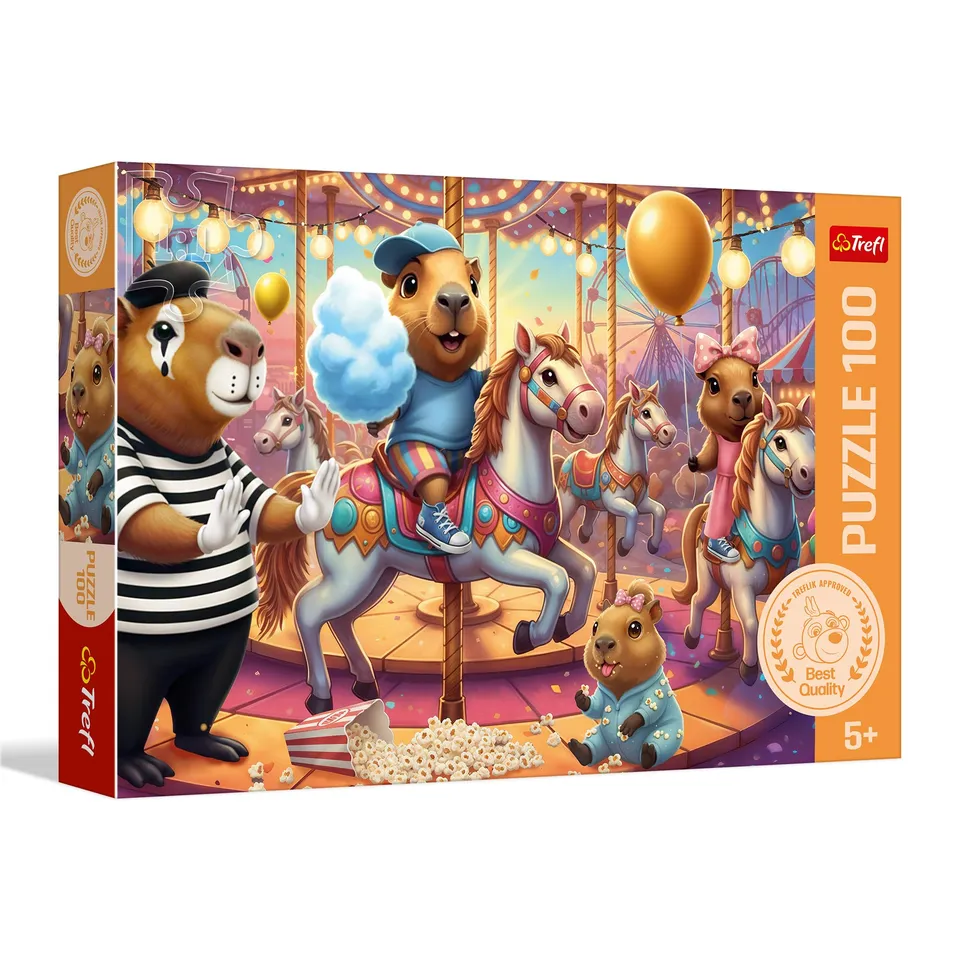 trefl-red-capybaras-en-vacances-puzzle-enfant-100-pi-ces-d-s-5-ans image 1