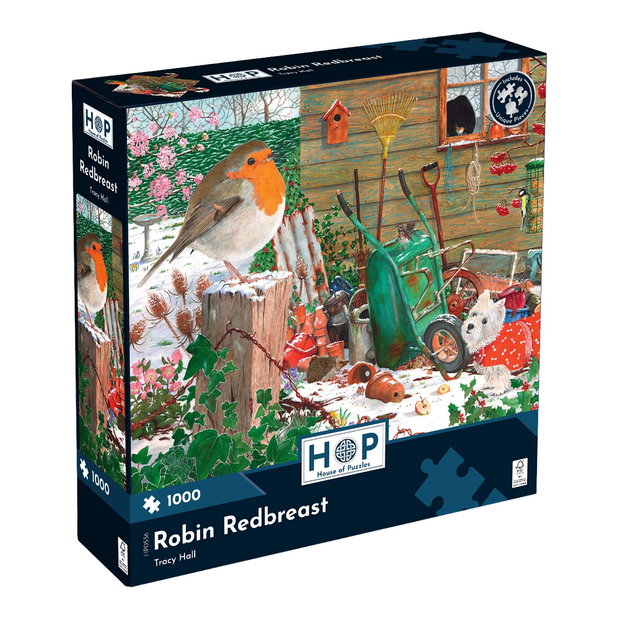 house-of-puzzles-robin-redbreast-puzzle-1000-pi-ces-oiseaux-48x69cm image 1