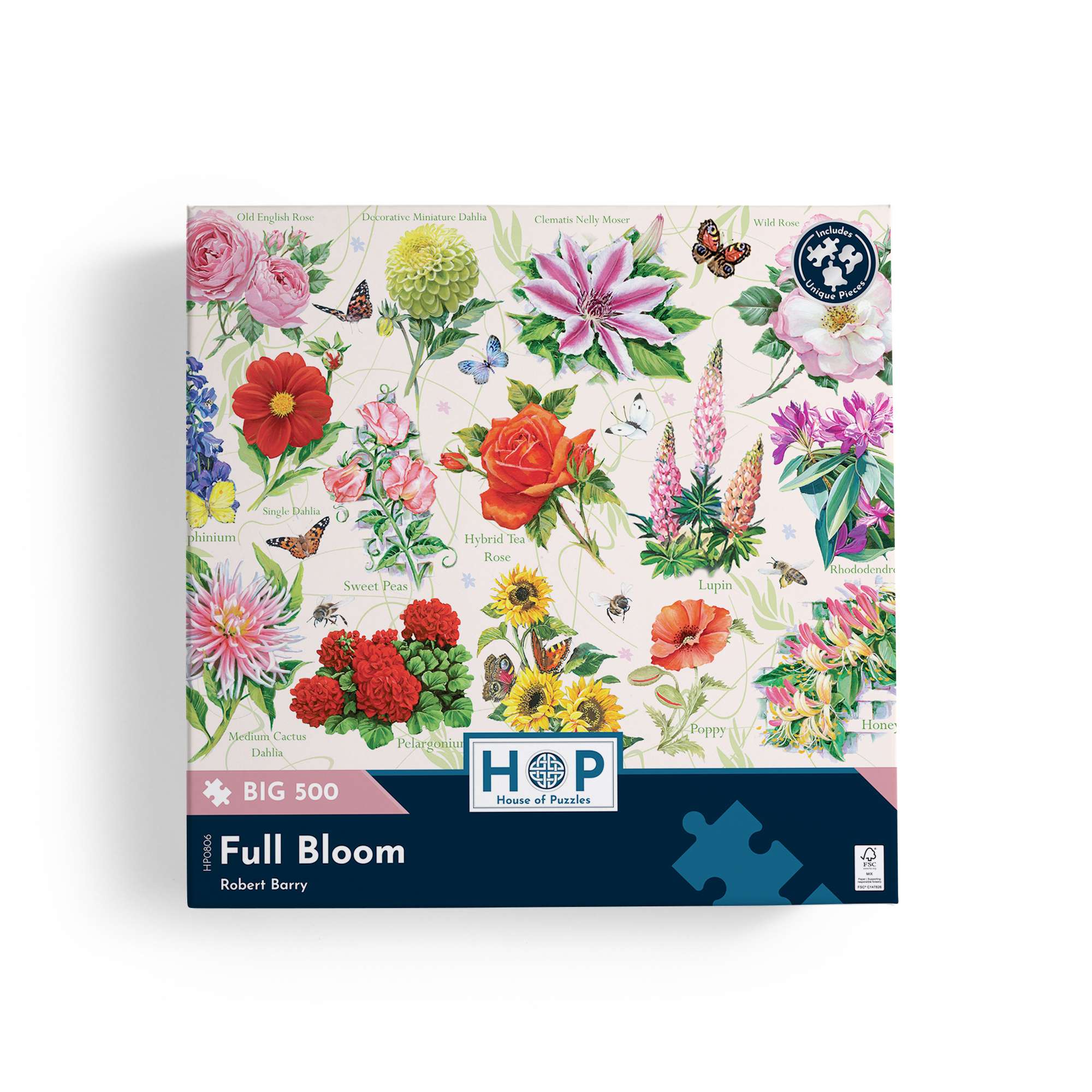 house-of-puzzles-big-500-puzzle-500-pi-ces-full-bloom-jardin-fleurs image 4