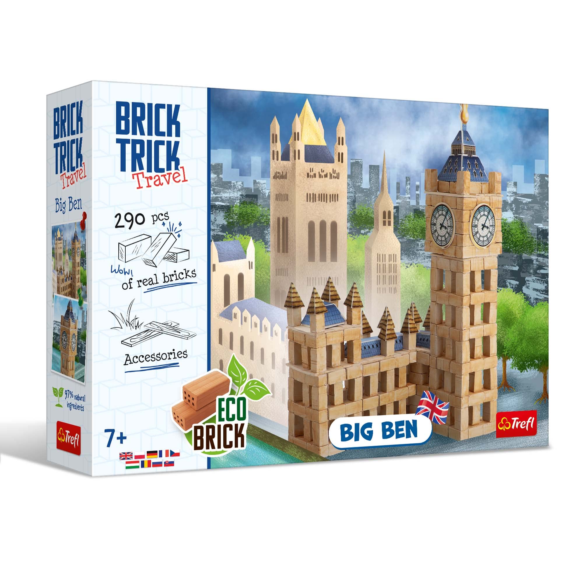 trefl-brick-trick-travel-big-ben-construction-290-briques-7-ans image 1