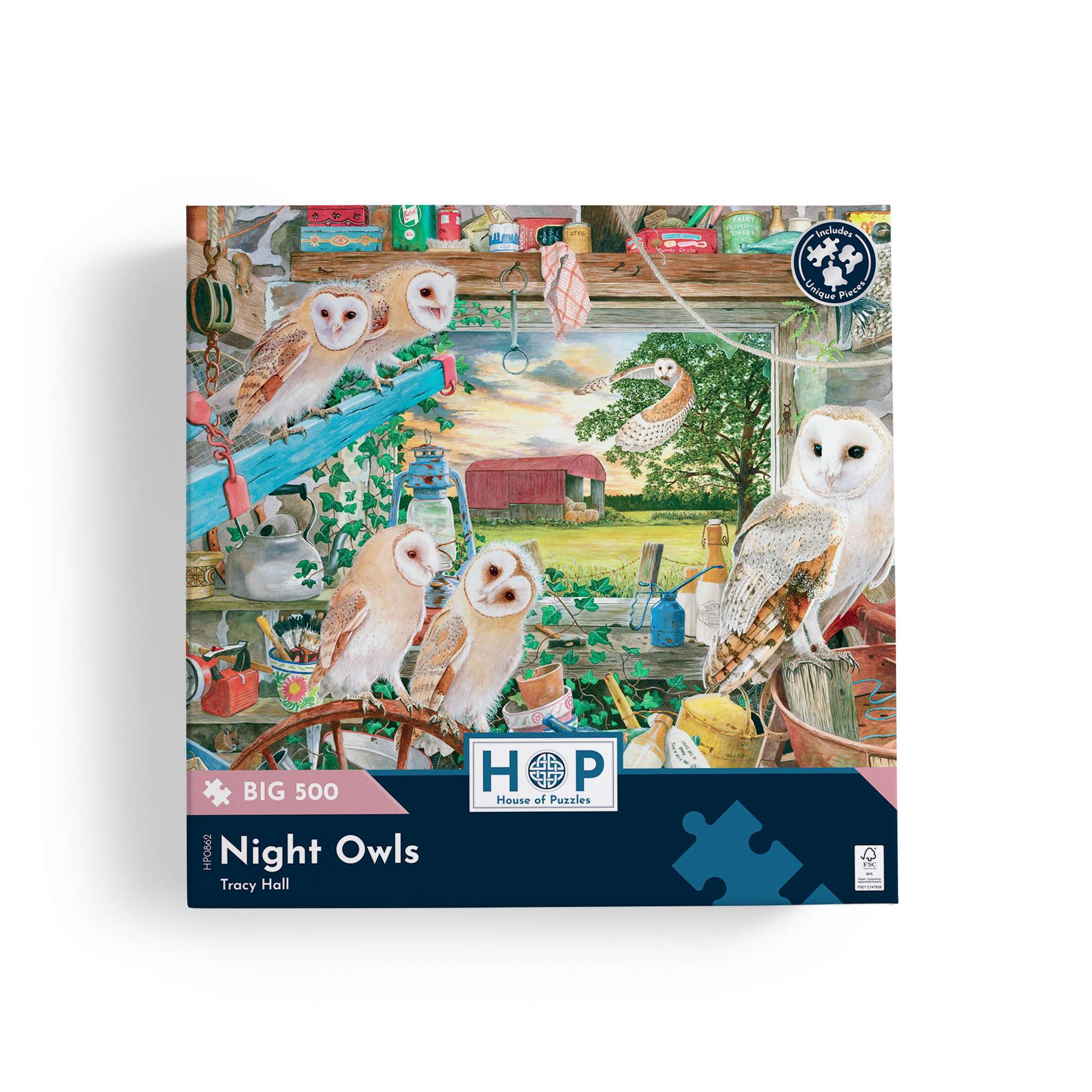 house-of-puzzles-night-owls-puzzle-500-pi-ces-xl-chouettes image 4