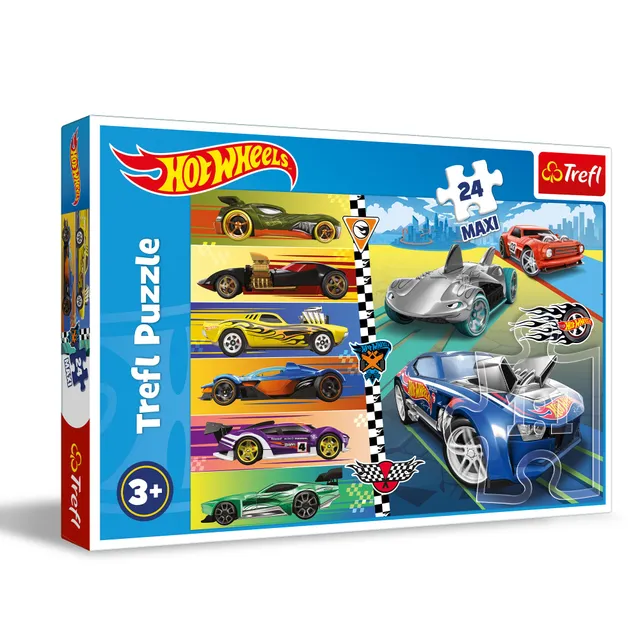 trefl-red-hot-wheels-rapides-puzzle-24-maxi-d-s-3-ans-voitures image 1