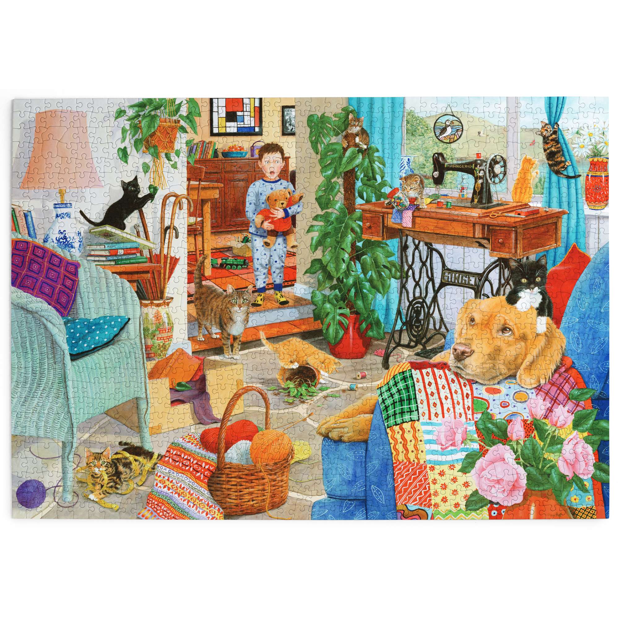 house-of-puzzles-kitten-chaos-puzzle-1000-pi-ces-chatons-tracy-hall image 2