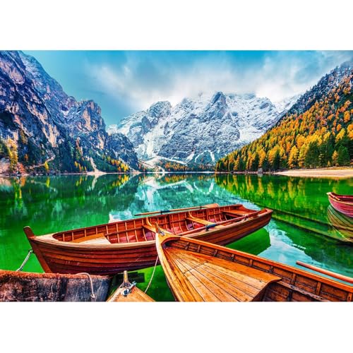 trefl-red-lac-de-braies-puzzle-500-pi-ces-paysage-montagne image 8