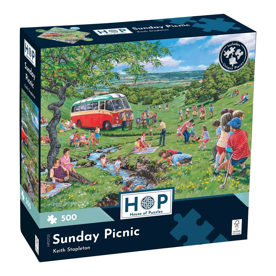 house-of-puzzles-sunday-picnic-puzzle-500-pi-ces-t image 1