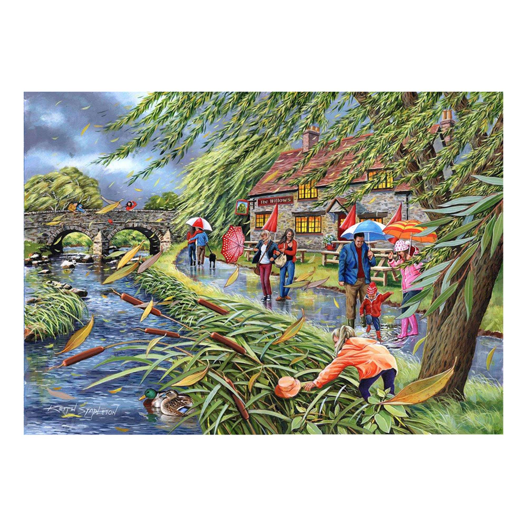 house-of-puzzles-wind-at-the-willows-puzzle-1000-pi-ces-nuit image 2