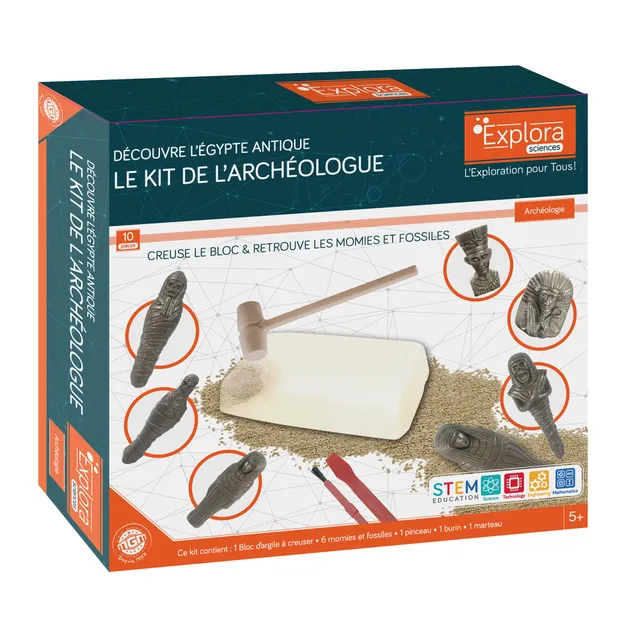 explora-kit-de-d-couverte-momies-et-fossiles-pl-tre-creuser image 1