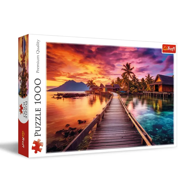 trefl-red-le-paradisiaque-puzzle-1000-pi-ces-coucher-soleil image 1