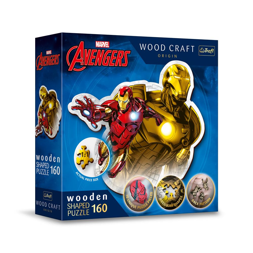 trefl-wood-craft-marvel-puzzle-bois-160-pi-ces-iron-man image 2