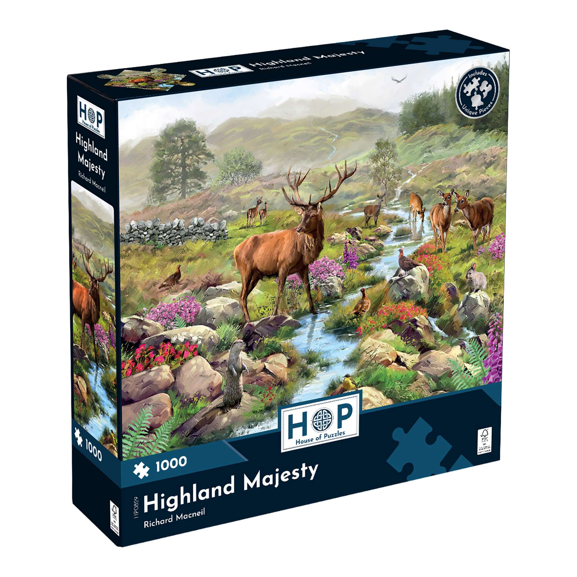 house-of-puzzles-highland-majesty-puzzle-1000-pi-ces-cerf-cosse image 1