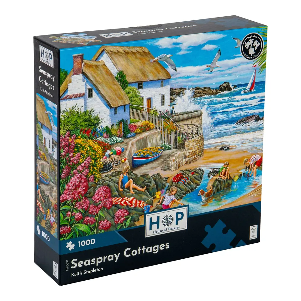 house-of-puzzles-seaspray-cottages-puzzle-1000-pi-ces-bord-de-mer image 1