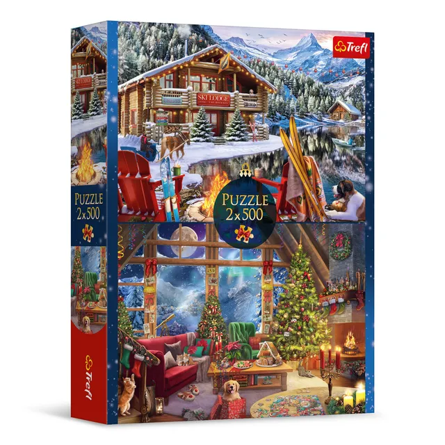 trefl-red-no-l-dans-les-montagnes-puzzle-2-x-500-pi-ces image 1