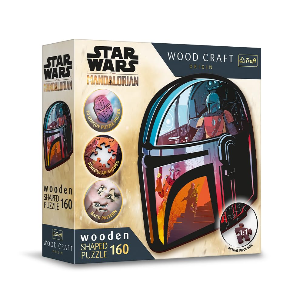 trefl-wood-craft-mandalorian-puzzle-bois-160-pi-ces-casque image 2