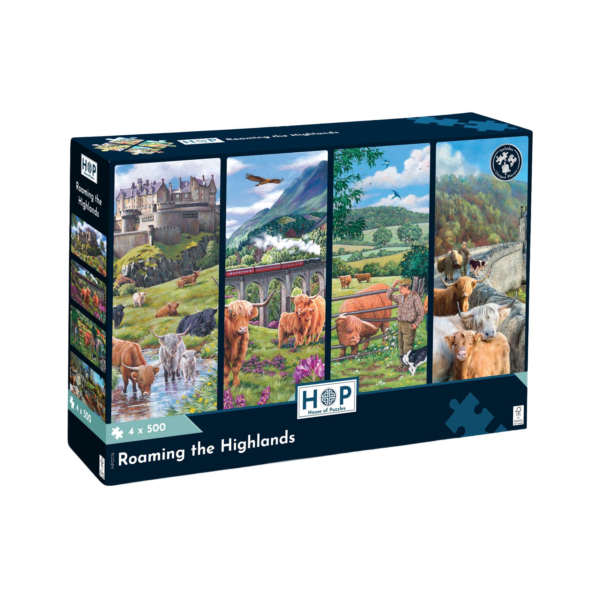 house-of-puzzles-multi-pack-4x500-puzzle-roaming-highlands image 1