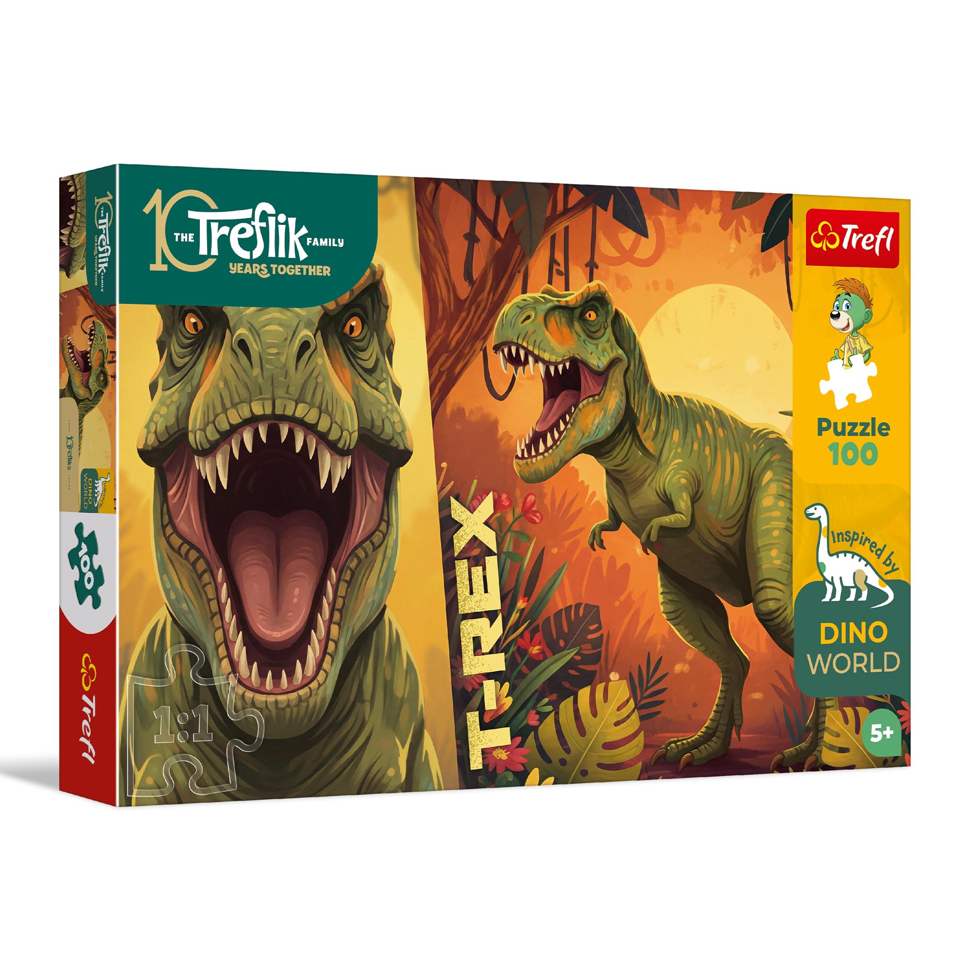 trefl-the-treflik-family-t-rex-puzzle-100-pi-ces-d-s-5-ans image 1