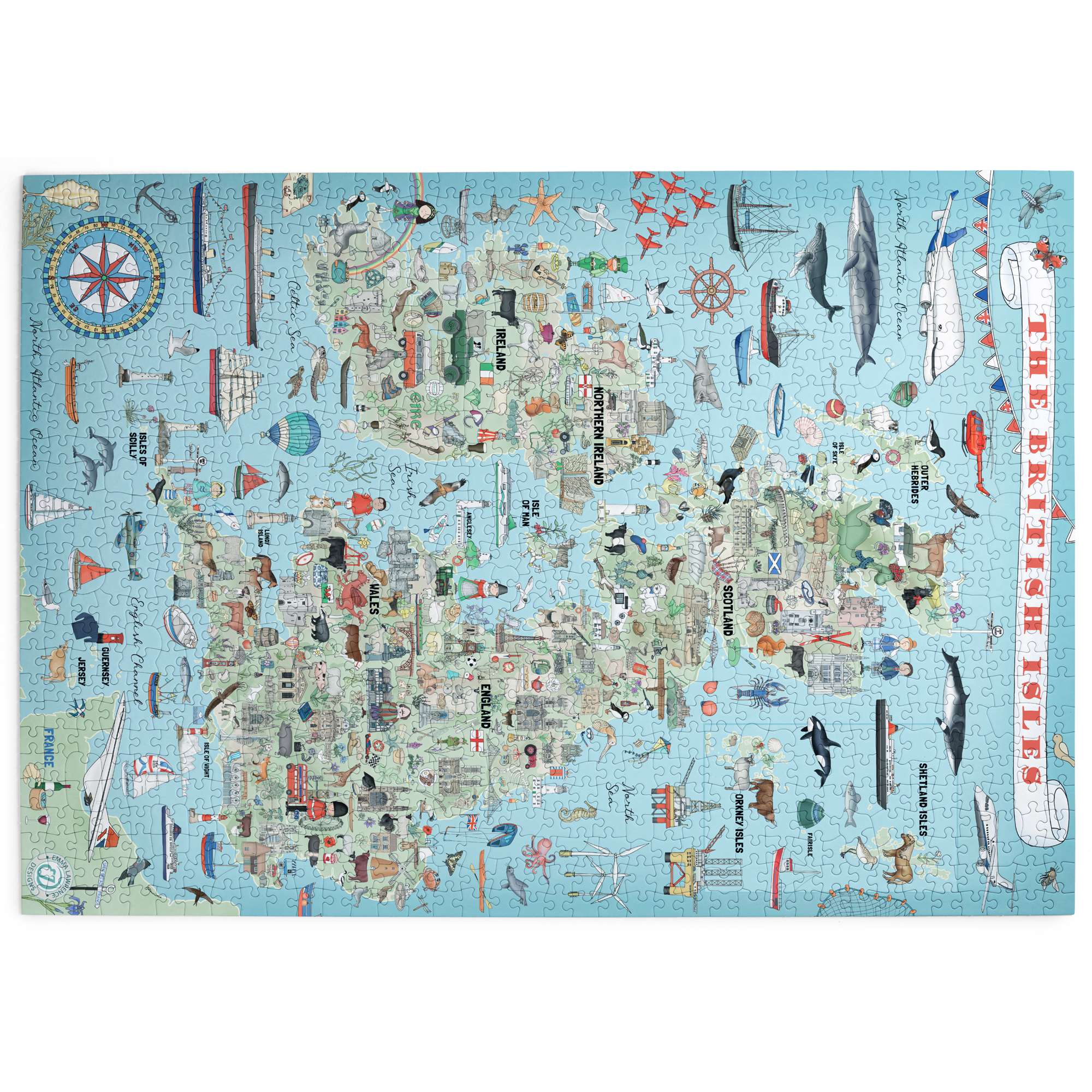 house-of-puzzles-the-british-isles-puzzle-1000-pi-ces-carte image 2