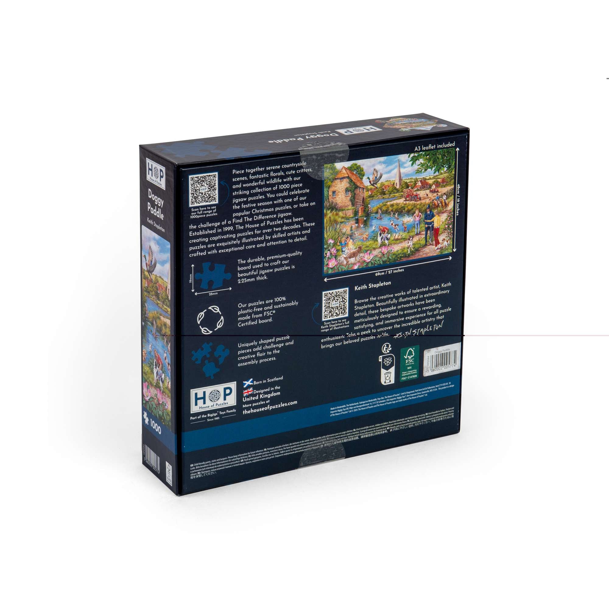 house-of-puzzles-doggy-paddle-puzzle-1000-pi-ces-chiens-keith-stapleton image 3