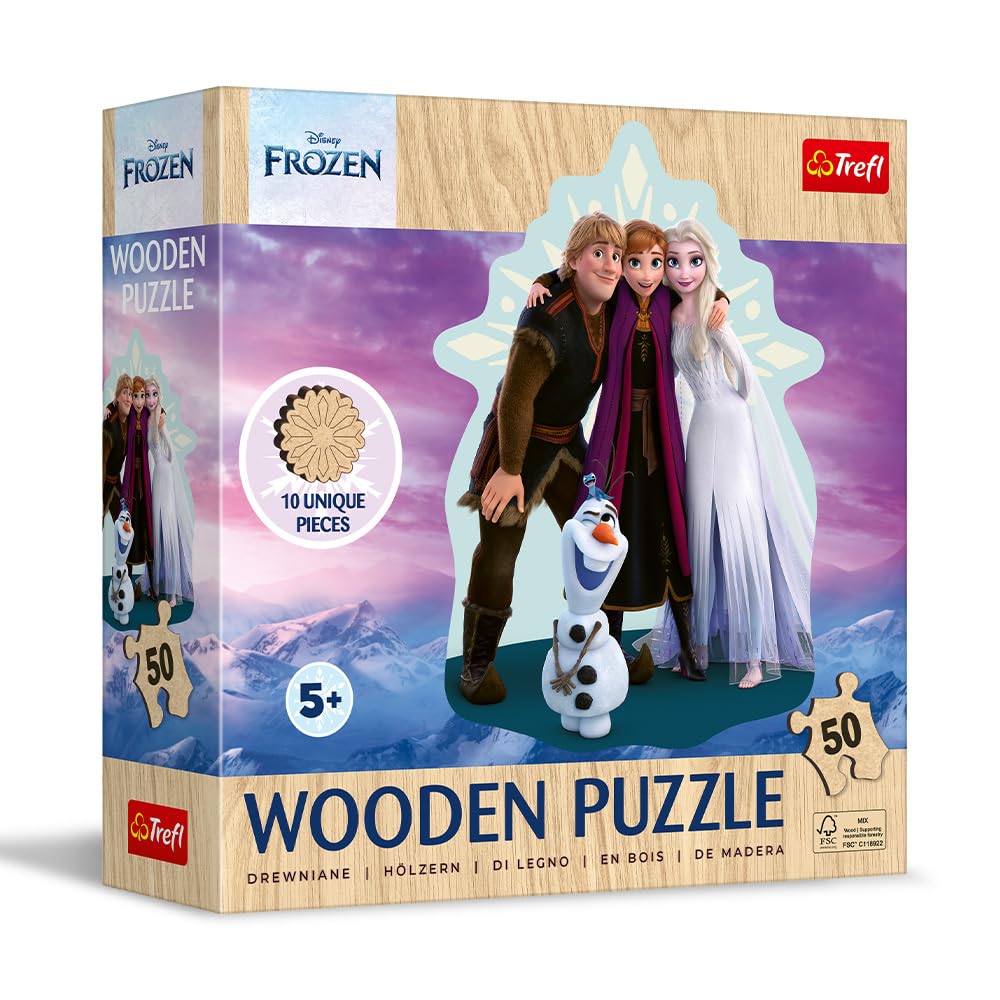 trefl-wood-craft-frozen-reine-des-neiges-puzzle-bois-50-pi-ces-5-ans image 2