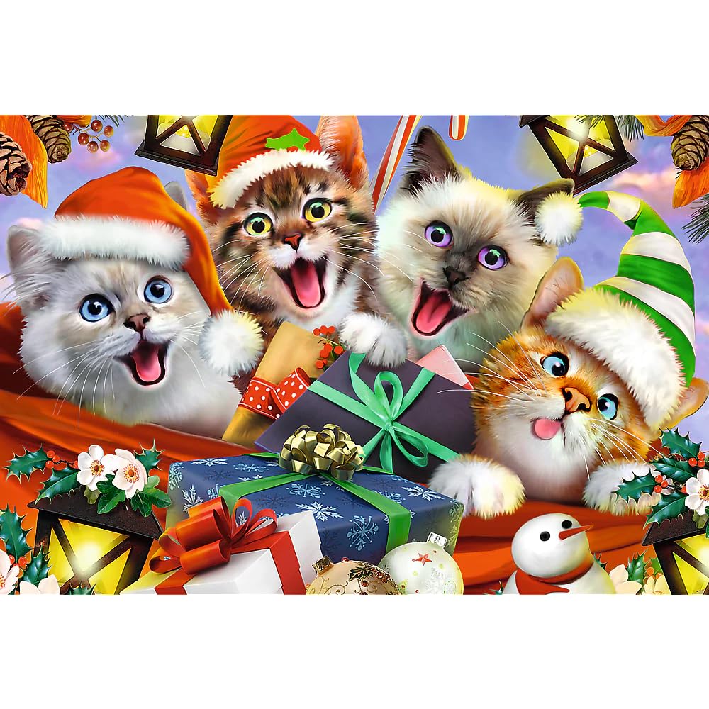 trefl-wood-craft-chatons-de-no-l-puzzle-bois-500-1-pi-ces image 2
