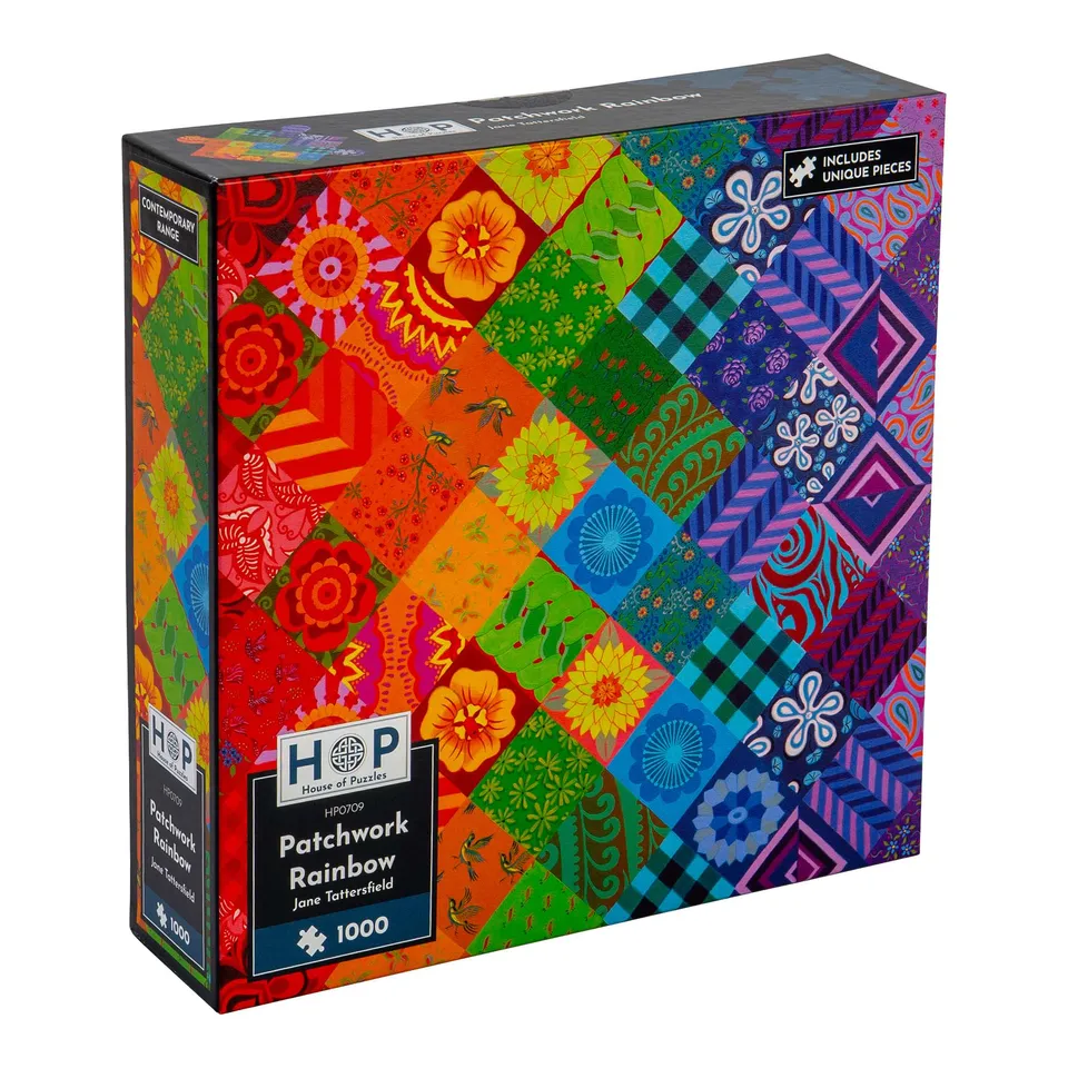 house-of-puzzles-1000-puzzle-patchwork-rainbow-1000-pi-ces image 1
