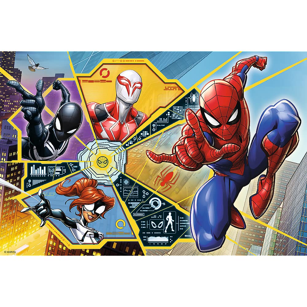 trefl-red-spider-man-toile-puzzle-60-pi-ces-enfant-4-ans image 2