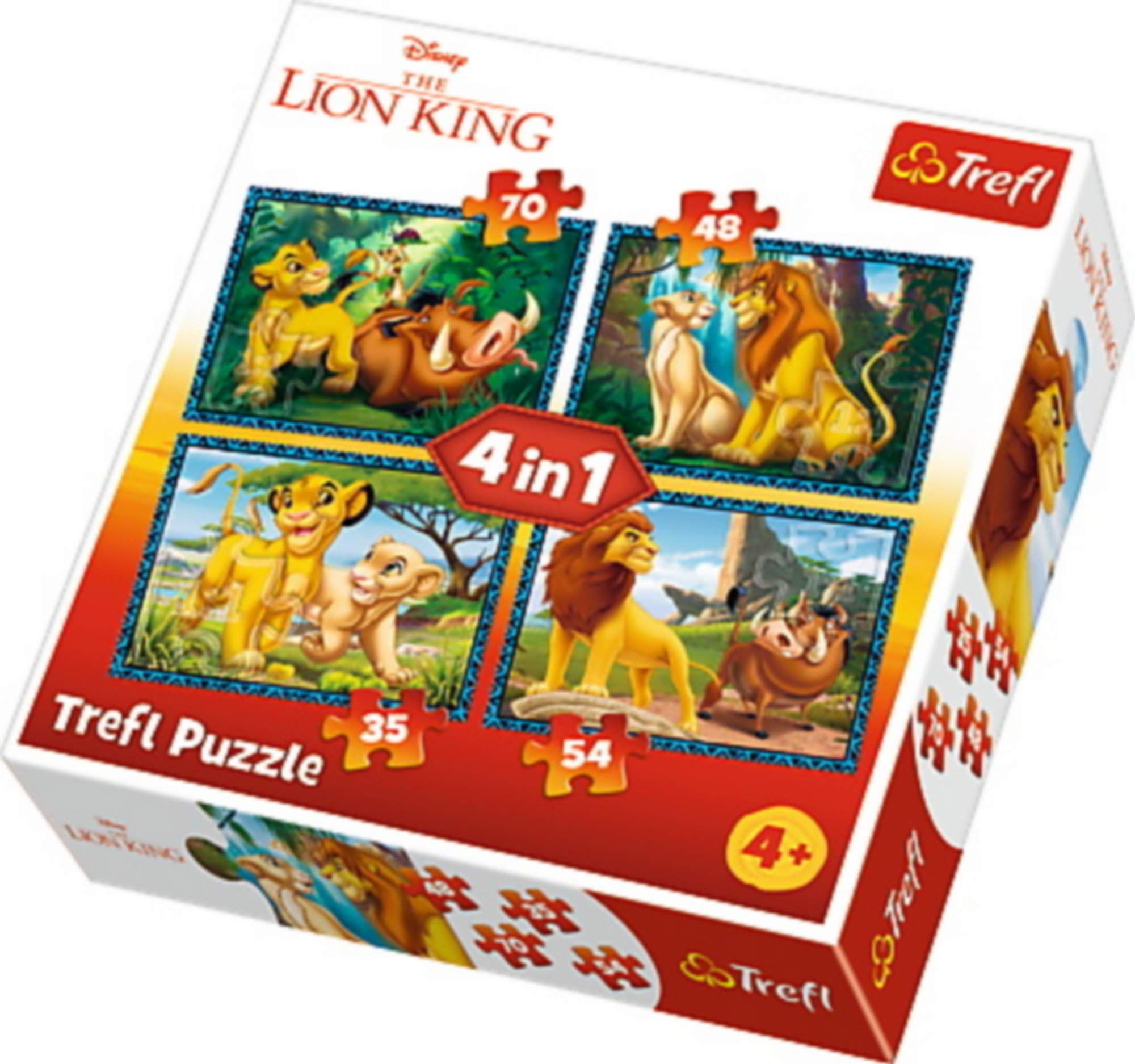 trefl-red-le-roi-lion-puzzle-4-en-1-35-70-pi-ces image 1