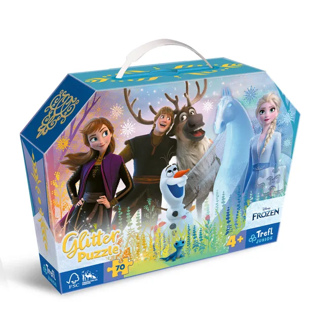 trefl-junior-frozen-amiti-magique-puzzle-glitter-70-pi-ces image 1