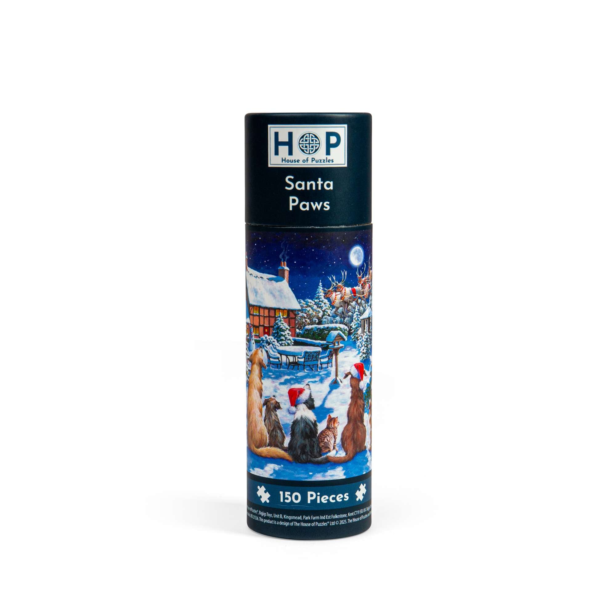 house-of-puzzles-santa-paws-mini-puzzle-150-pi-ces-tube-no-l image 1
