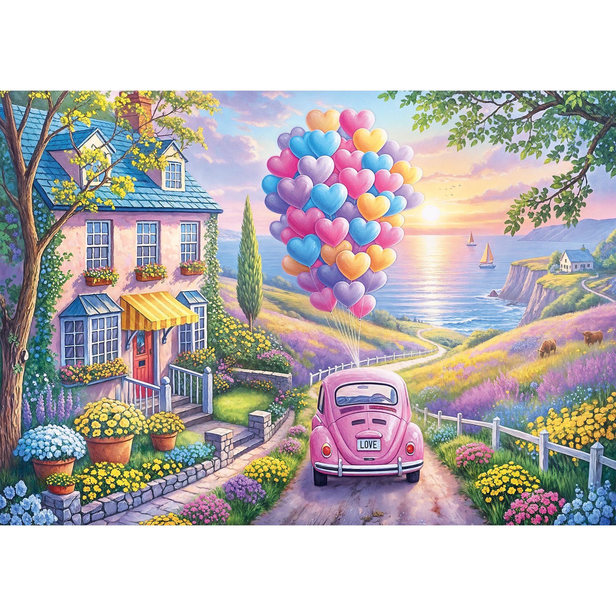 trefl-red-romantic-ride-puzzle-1000-pi-ces-paysage-c-tier image 2