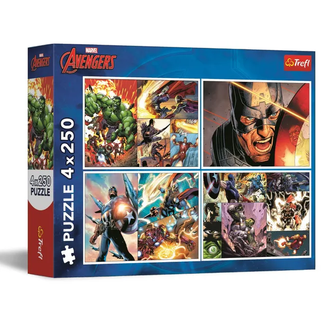 trefl-red-marvel-avengers-puzzle-4x250-pi-ces-ados image 1