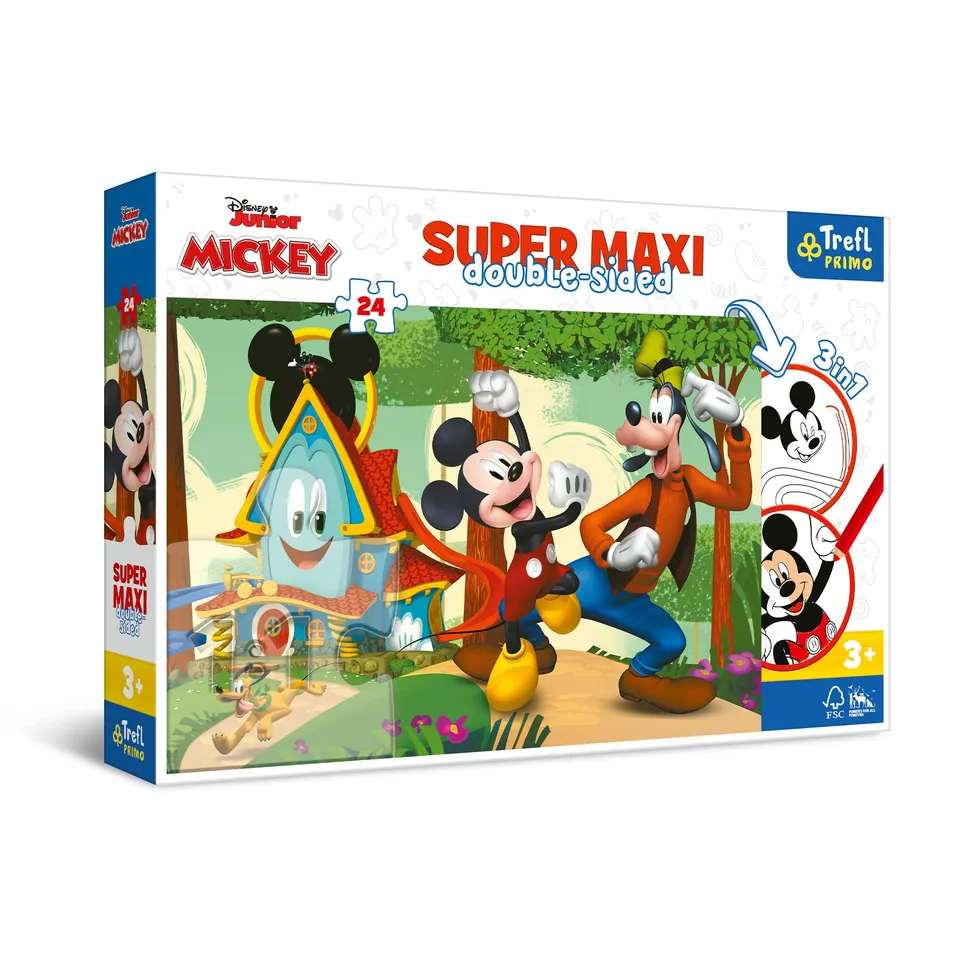 trefl-baby-primo-24-pi-ces-puzzle-enfant-mickey-pluto-3-en-1 image 1